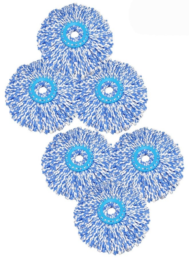 Primeway® Polyester Absorbent Microfibre Mop Refills, XL, 38cm, 130g, 6 Pcs, Blue - Image 1